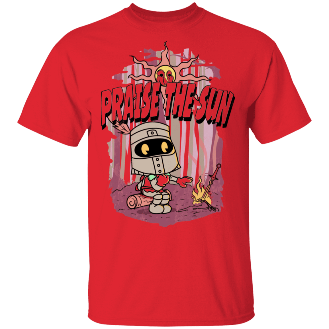 T-Shirts Red / S Praise The Sun Cartoon T-Shirt