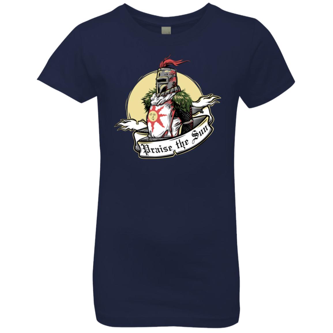 T-Shirts Midnight Navy / YXS Praise the Sun Girls Premium T-Shirt