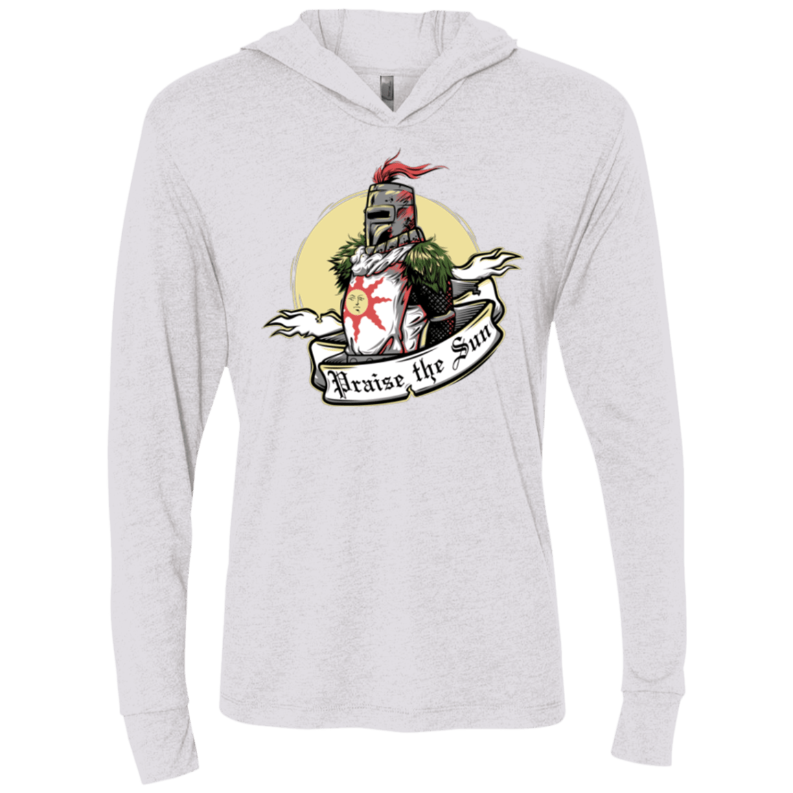 T-Shirts Heather White / X-Small Praise the Sun Triblend Long Sleeve Hoodie Tee