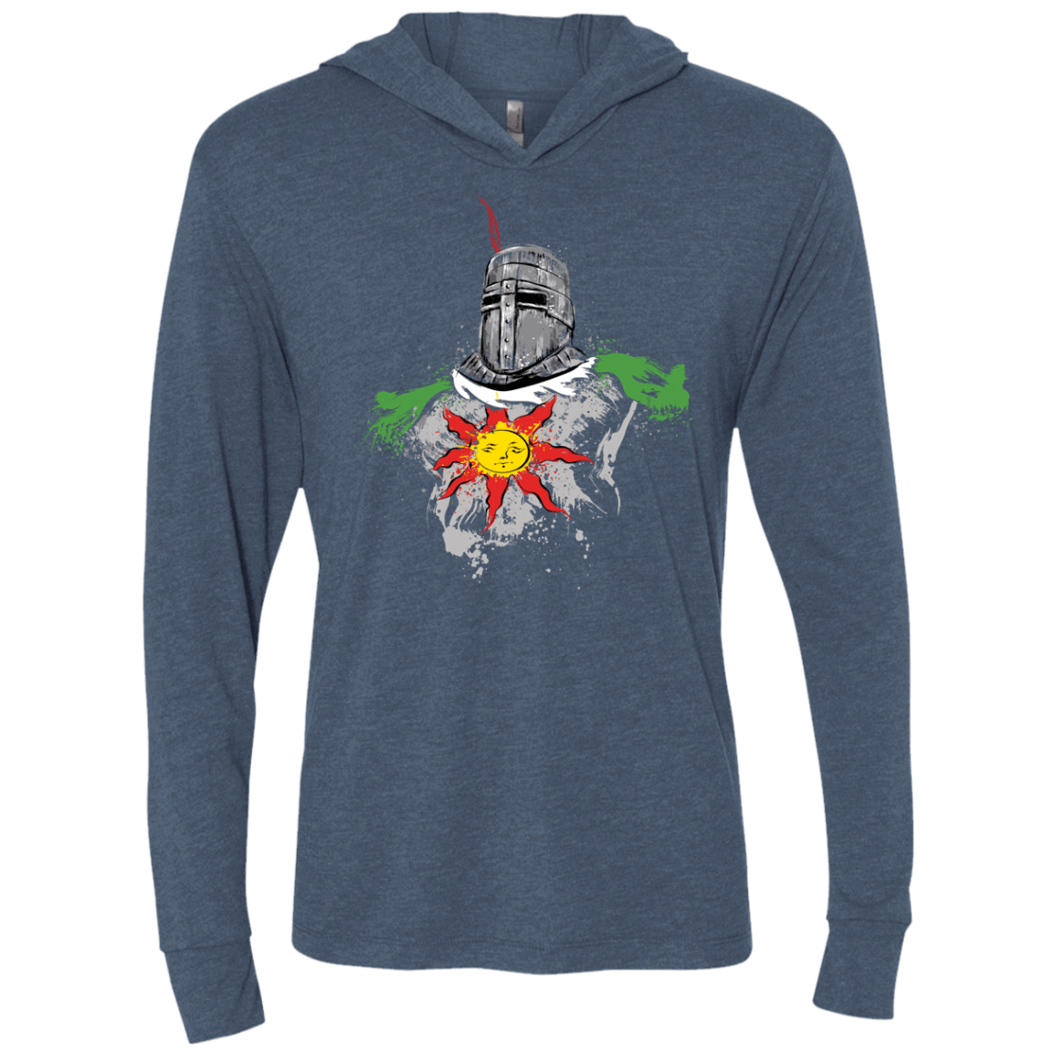 T-Shirts Indigo / X-Small Praise the sun Triblend Long Sleeve Hoodie Tee