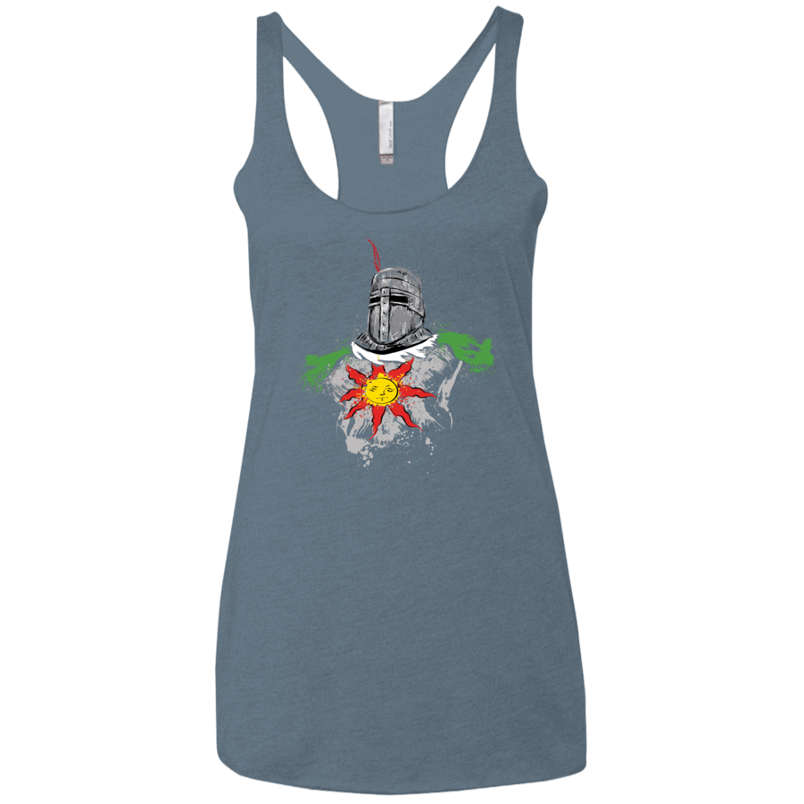 T-Shirts Indigo / X-Small Praise the sun Women's Triblend Racerback Tank