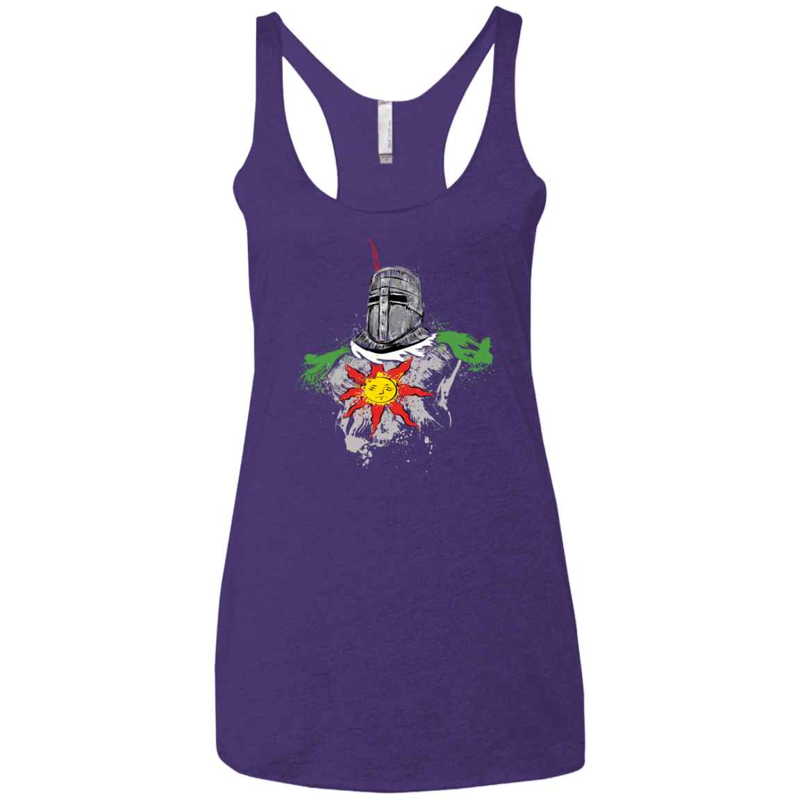 T-Shirts Purple / X-Small Praise the sun Women's Triblend Racerback Tank