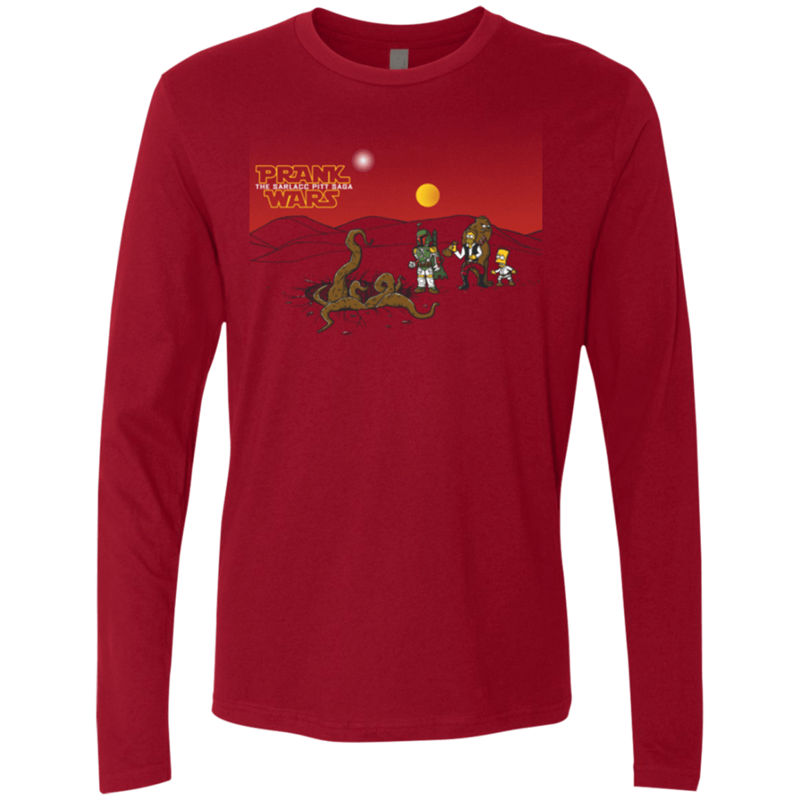 T-Shirts Cardinal / S Prank Wars Men's Premium Long Sleeve