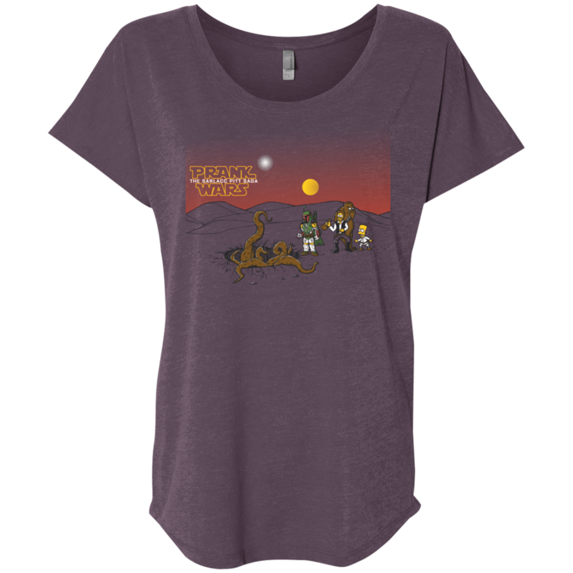 T-Shirts Vintage Purple / X-Small Prank Wars Triblend Dolman Sleeve