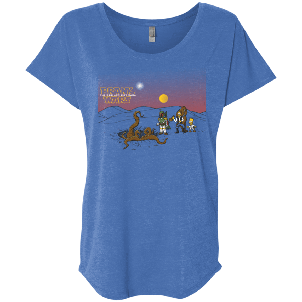 T-Shirts Vintage Royal / X-Small Prank Wars Triblend Dolman Sleeve