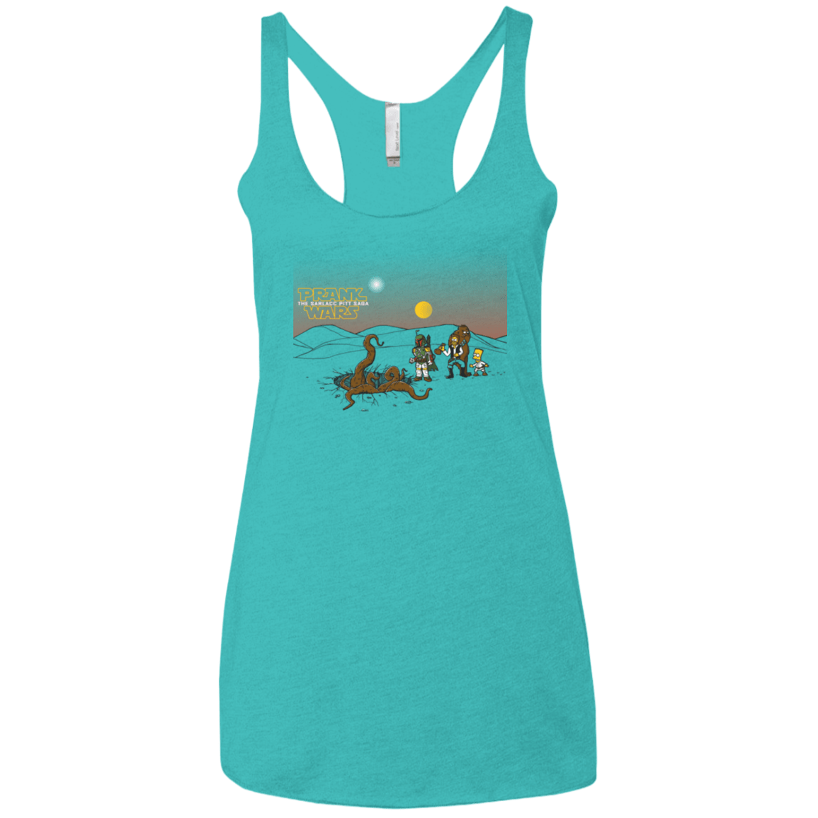 T-Shirts Tahiti Blue / X-Small Prank Wars Women's Triblend Racerback Tank