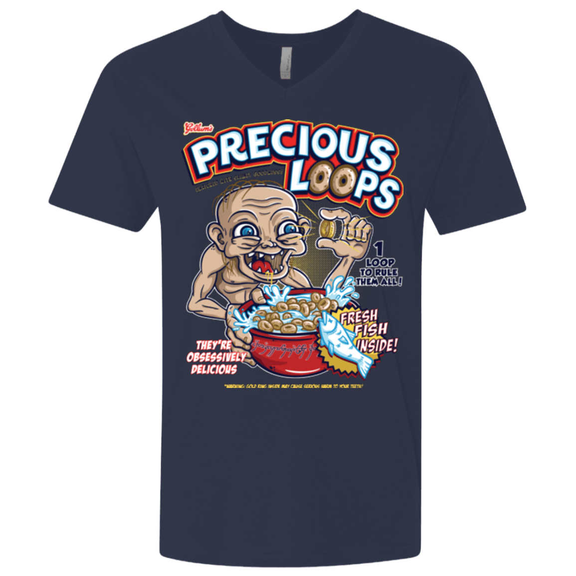 T-Shirts Midnight Navy / X-Small Precious Loops Men's Premium V-Neck