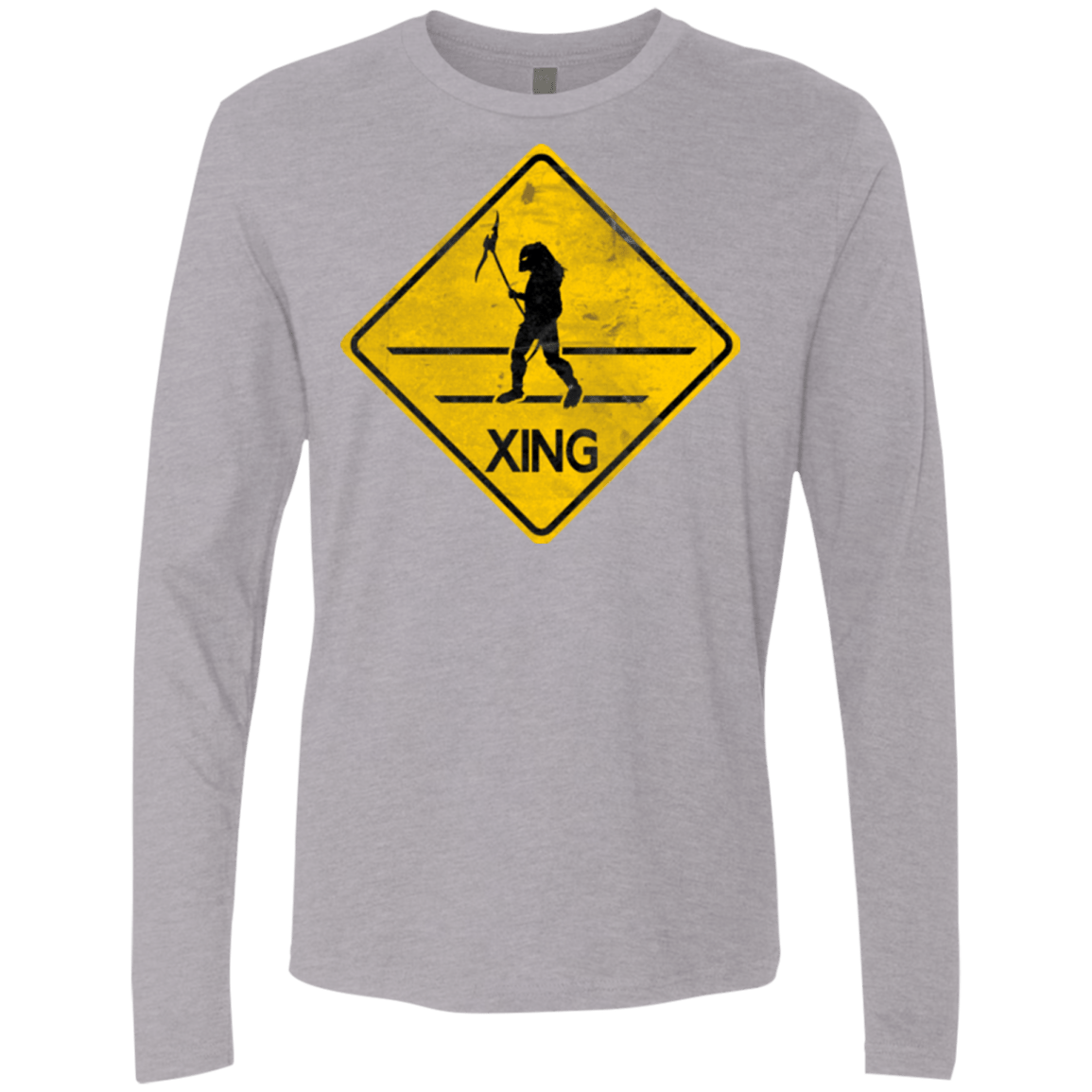 T-Shirts Heather Grey / Small Predator Crossing Men's Premium Long Sleeve