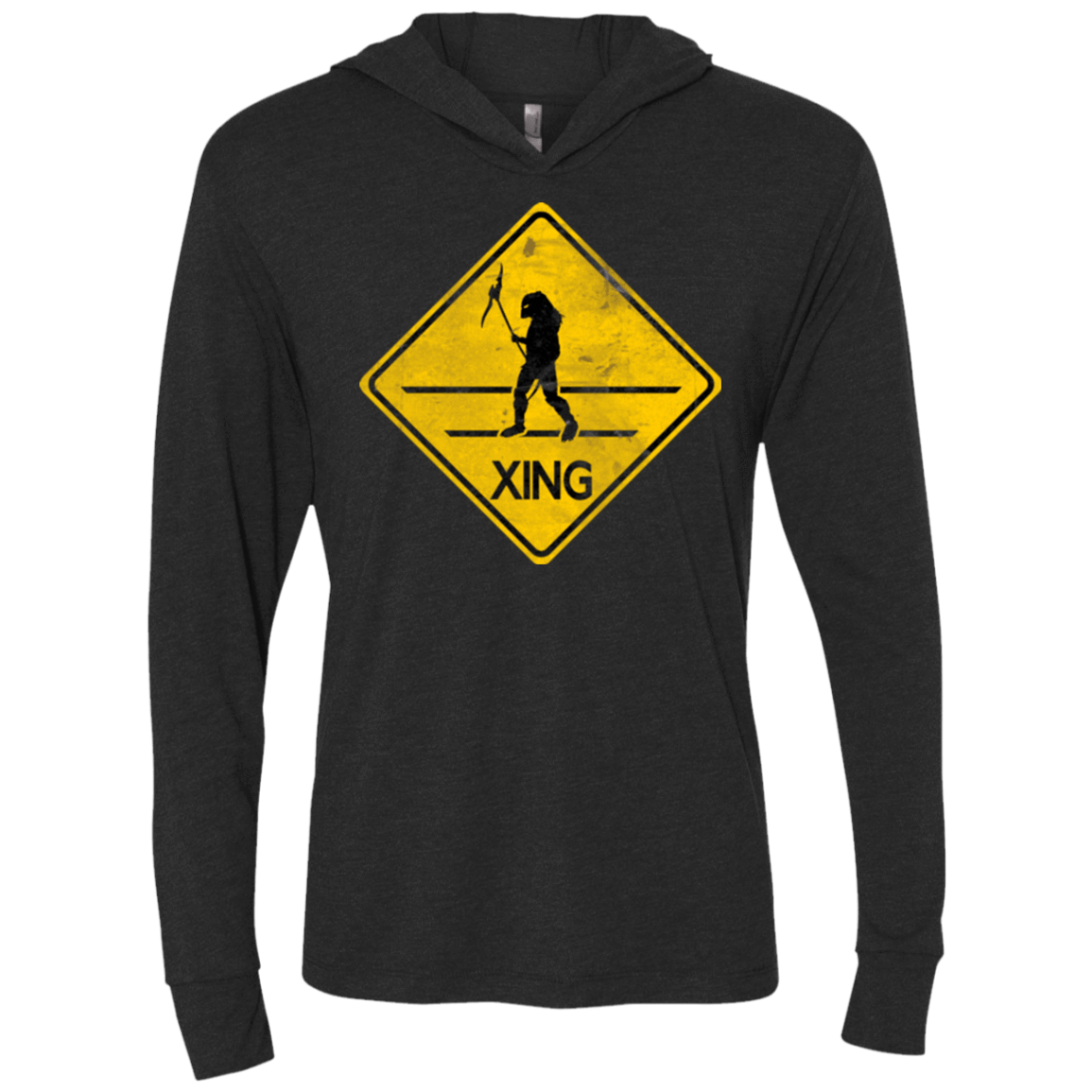 T-Shirts Vintage Black / X-Small Predator Crossing Triblend Long Sleeve Hoodie Tee