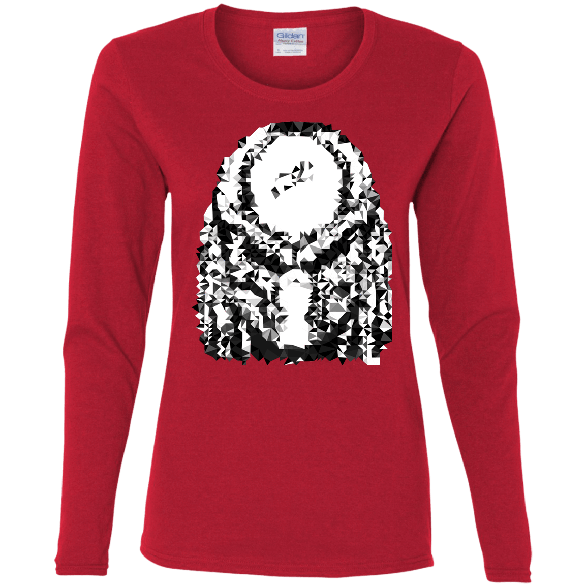 T-Shirts Red / S Predator Pixel Women's Long Sleeve T-Shirt
