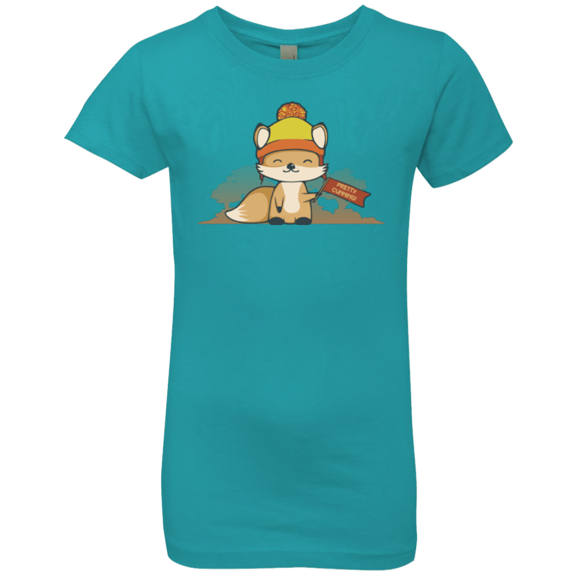 T-Shirts Tahiti Blue / YXS Pretty Cunning Girls Premium T-Shirt