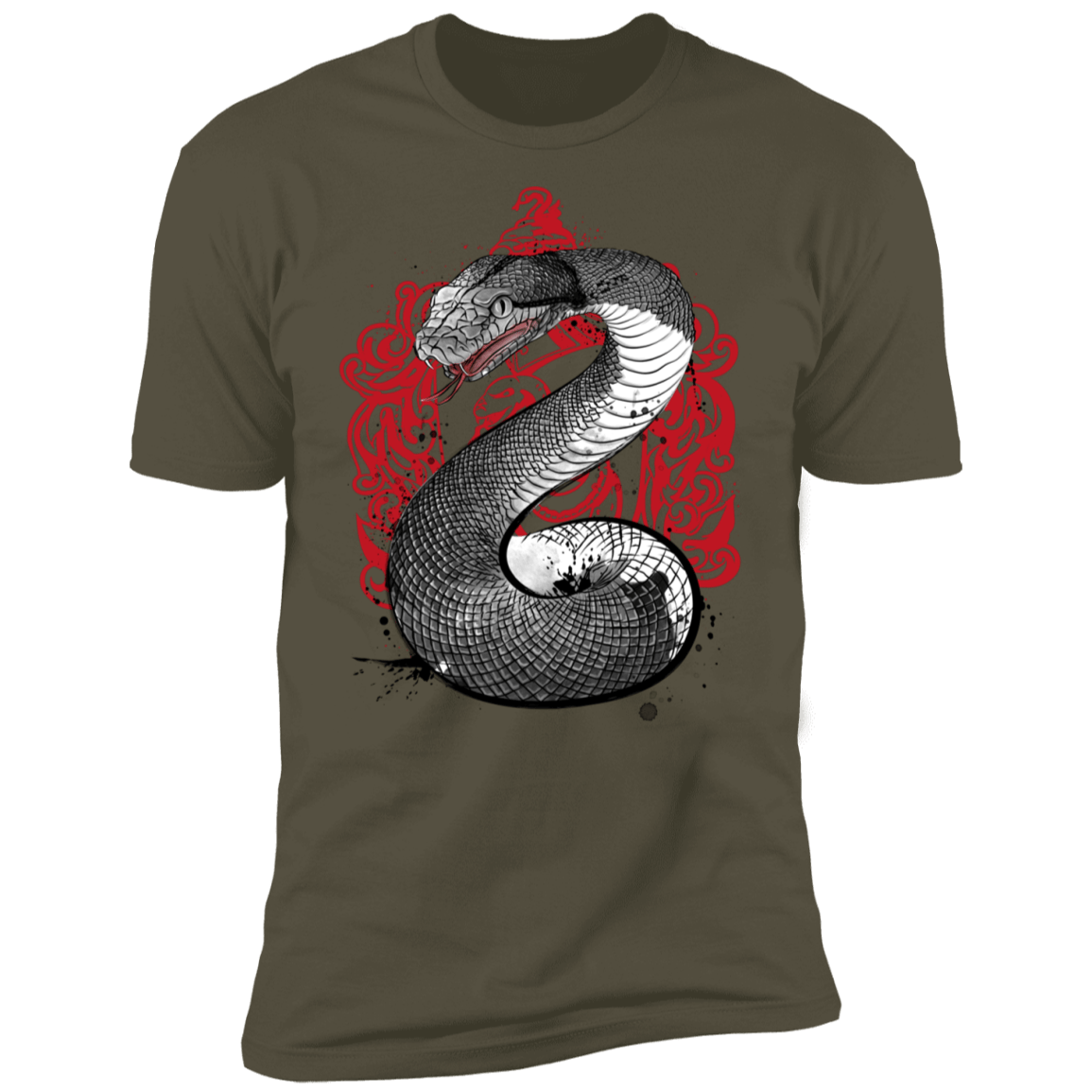 T-Shirts Military Green / S Pride and Ambition sumi-e Men's Premium T-Shirt