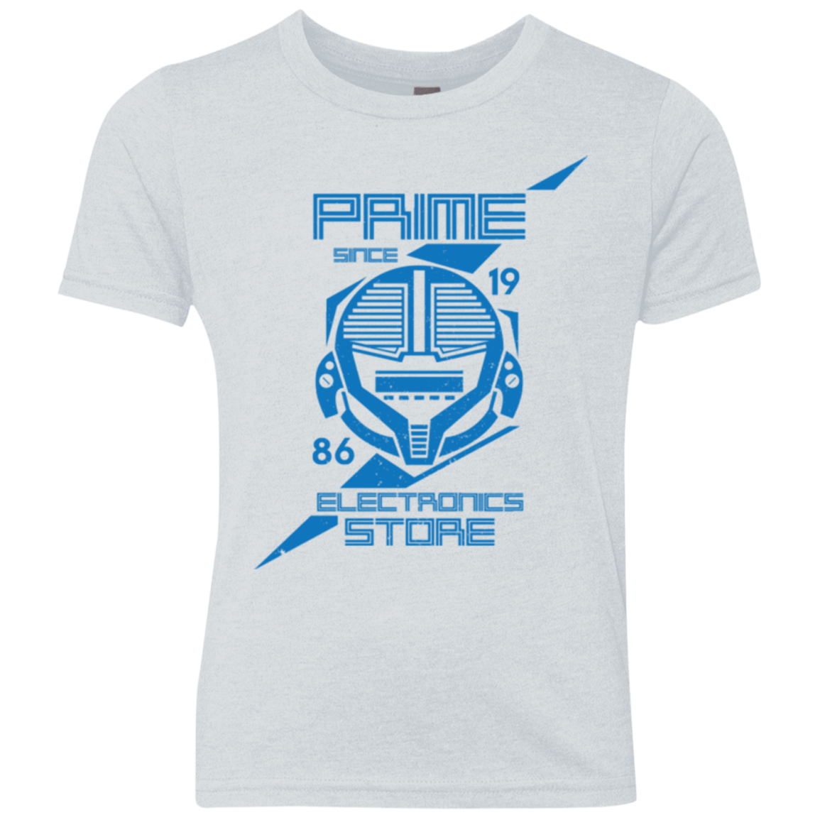 T-Shirts Heather White / YXS Prime electronics Youth Triblend T-Shirt