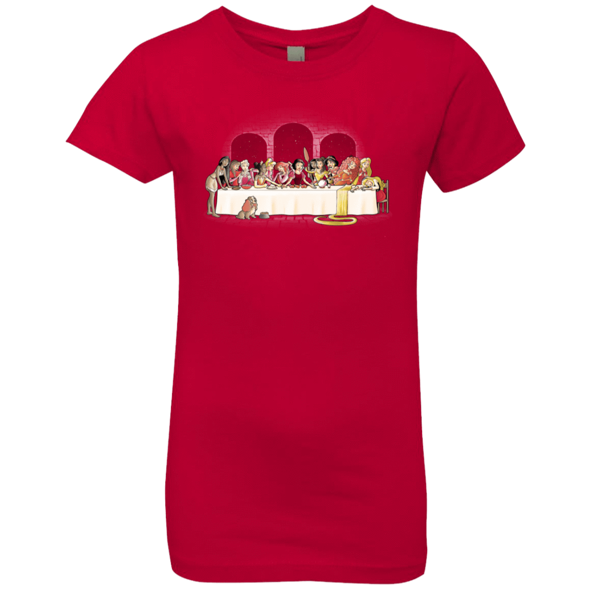 T-Shirts Red / YXS Princess Dinner (2) Girls Premium T-Shirt