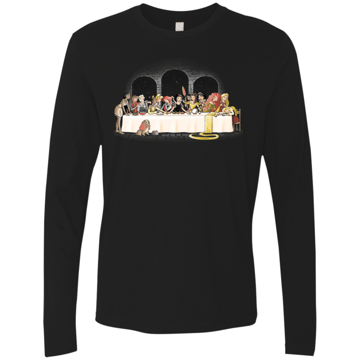 T-Shirts Black / S Princess Dinner (2) Men's Premium Long Sleeve