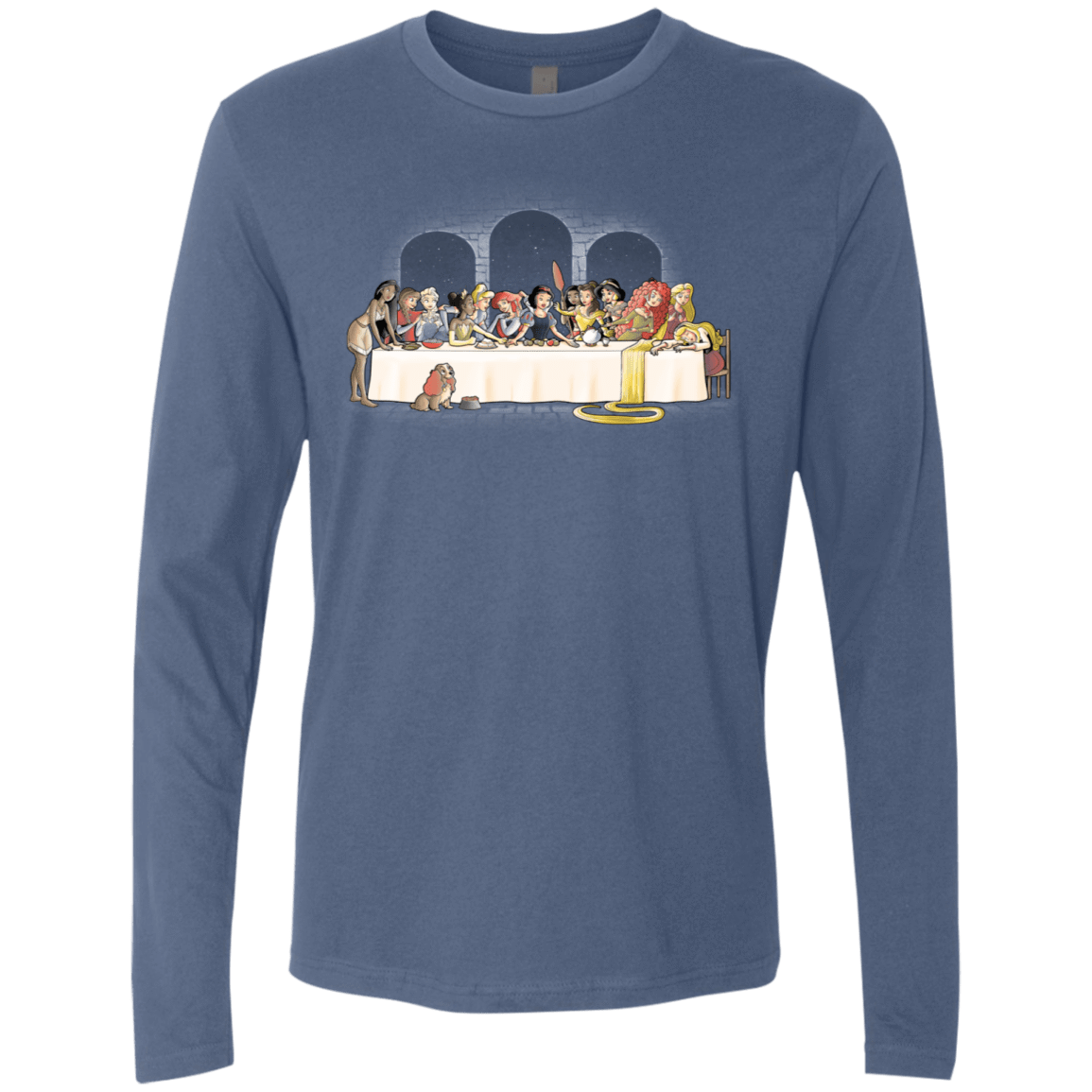 T-Shirts Indigo / S Princess Dinner (2) Men's Premium Long Sleeve