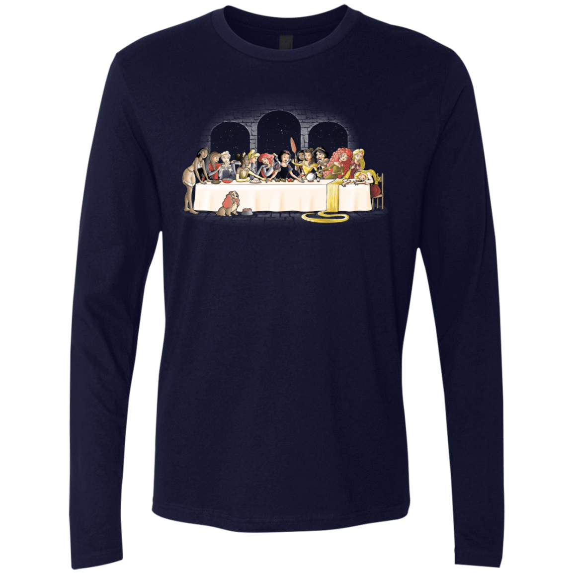 T-Shirts Midnight Navy / S Princess Dinner (2) Men's Premium Long Sleeve