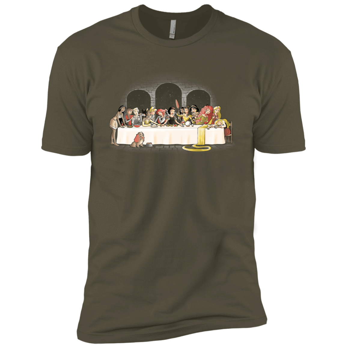 T-Shirts Military Green / X-Small Princess Dinner (2) Men's Premium T-Shirt