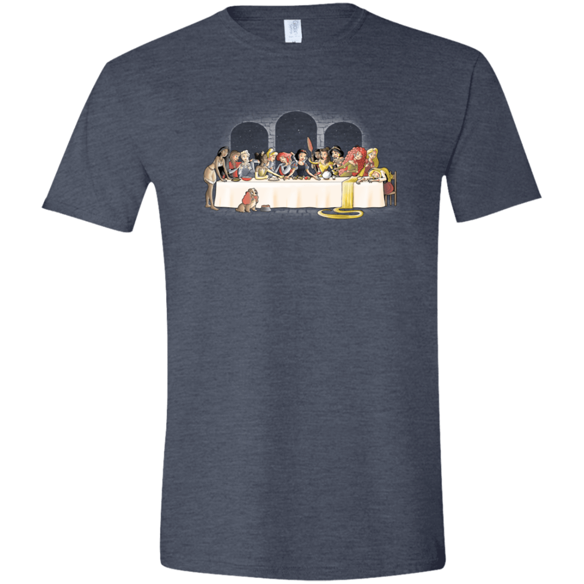 T-Shirts Heather Navy / S Princess Dinner (2) Men's Semi-Fitted Softstyle