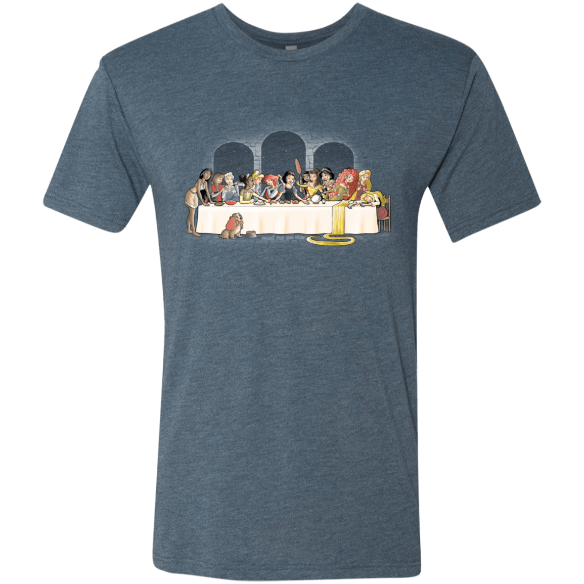T-Shirts Indigo / S Princess Dinner (2) Men's Triblend T-Shirt