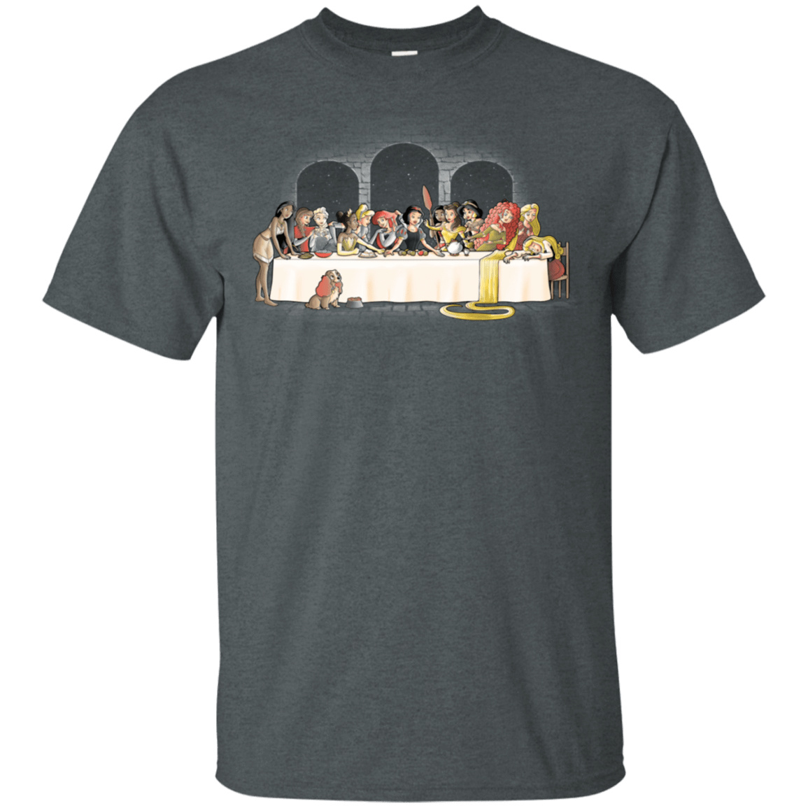 T-Shirts Dark Heather / S Princess Dinner (2) T-Shirt