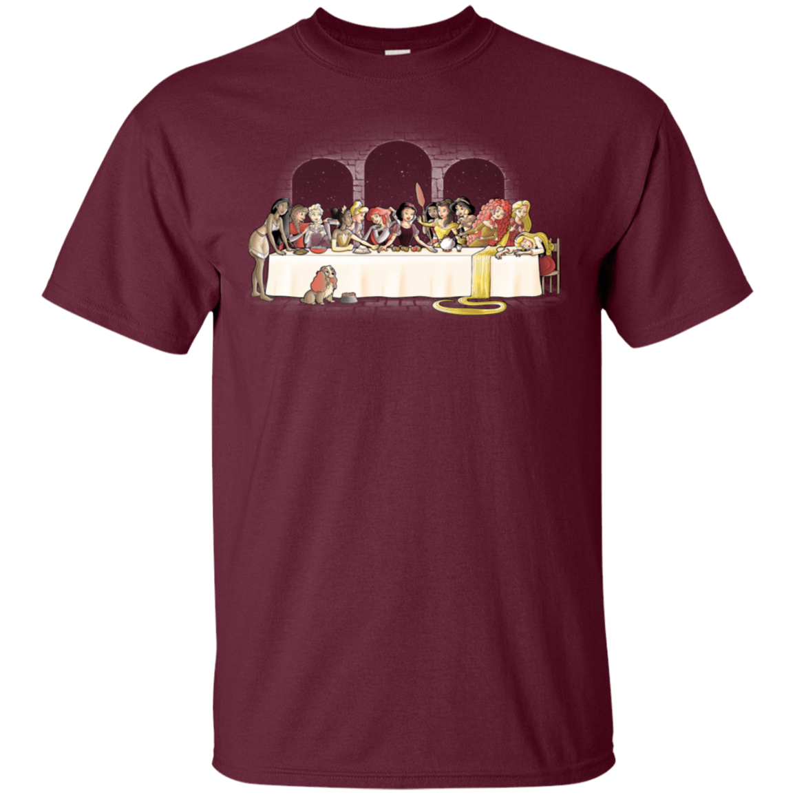 T-Shirts Maroon / S Princess Dinner (2) T-Shirt