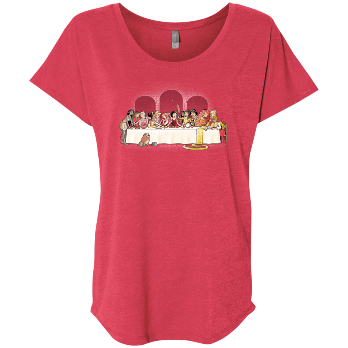 T-Shirts Vintage Red / X-Small Princess Dinner (2) Triblend Dolman Sleeve
