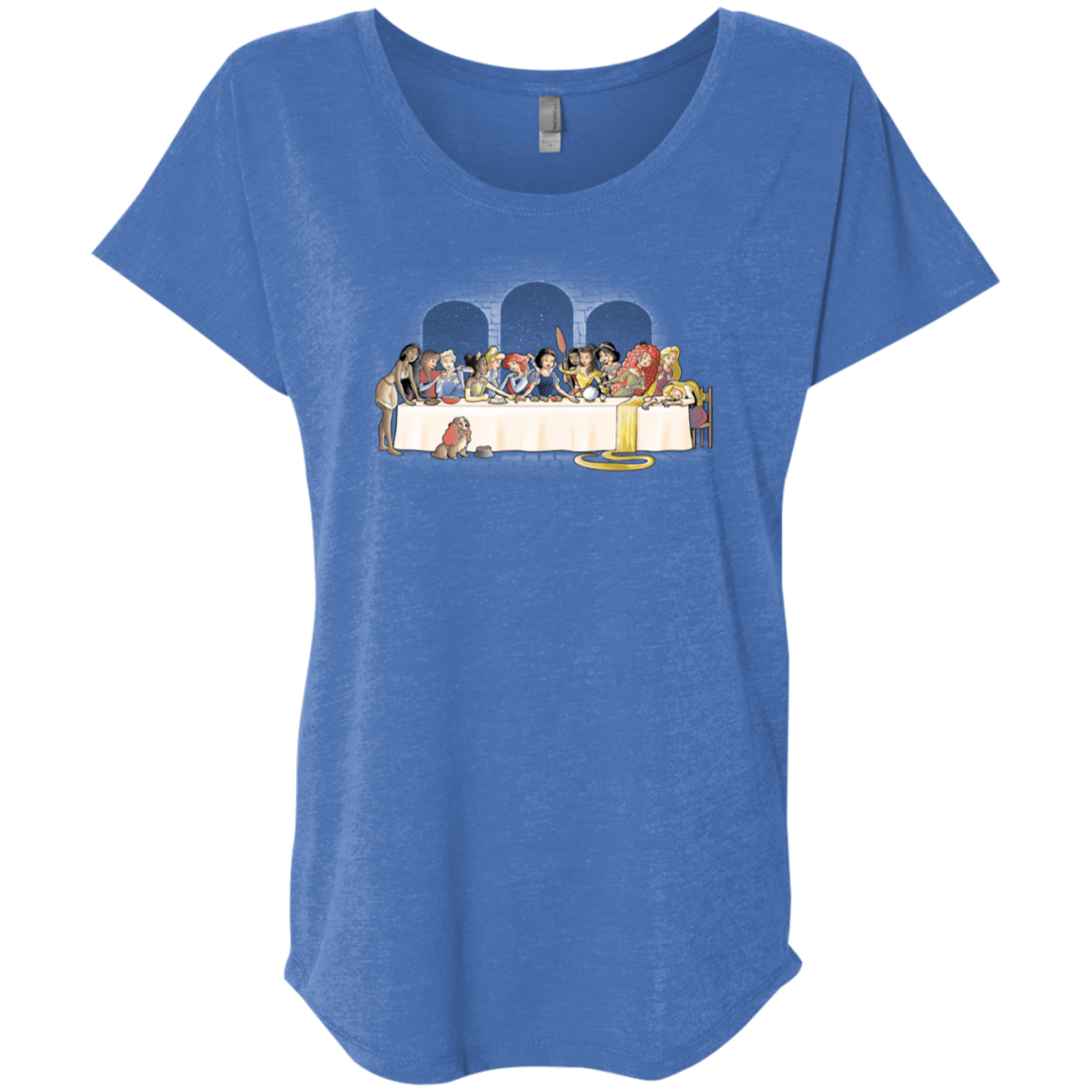T-Shirts Vintage Royal / X-Small Princess Dinner (2) Triblend Dolman Sleeve