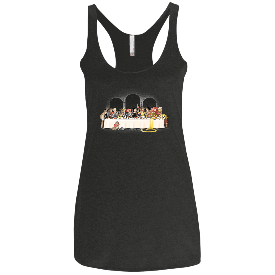 T-Shirts Vintage Black / X-Small Princess Dinner (2) Women's Triblend Racerback Tank