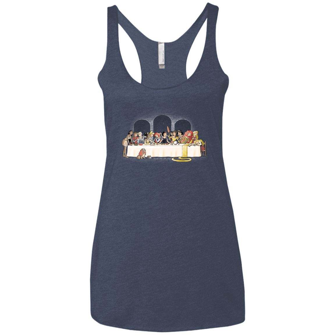 T-Shirts Vintage Navy / X-Small Princess Dinner (2) Women's Triblend Racerback Tank
