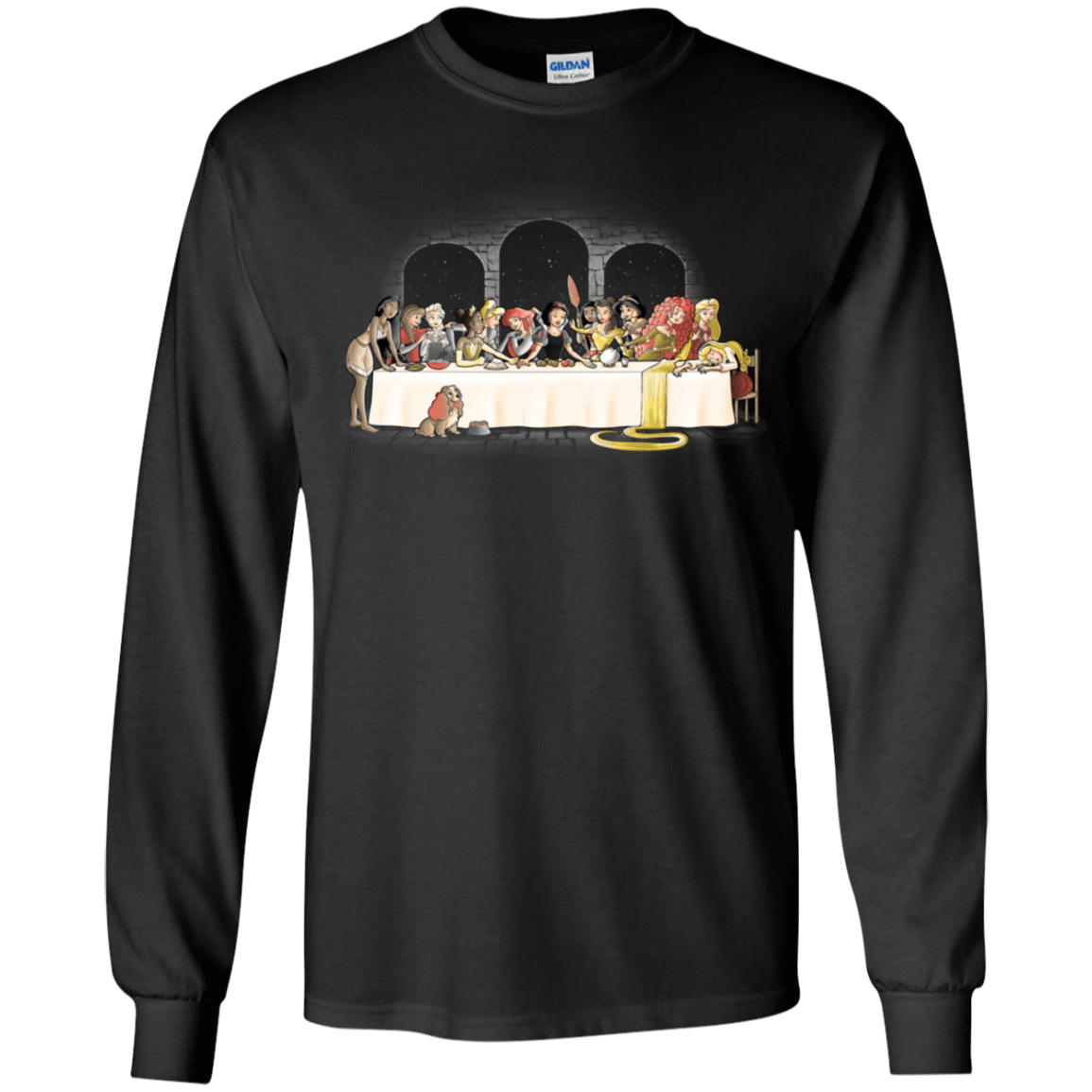 T-Shirts Black / YS Princess Dinner (2) Youth Long Sleeve T-Shirt