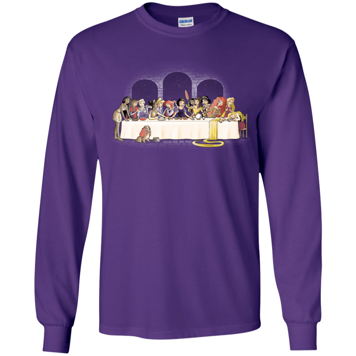 T-Shirts Purple / YS Princess Dinner (2) Youth Long Sleeve T-Shirt