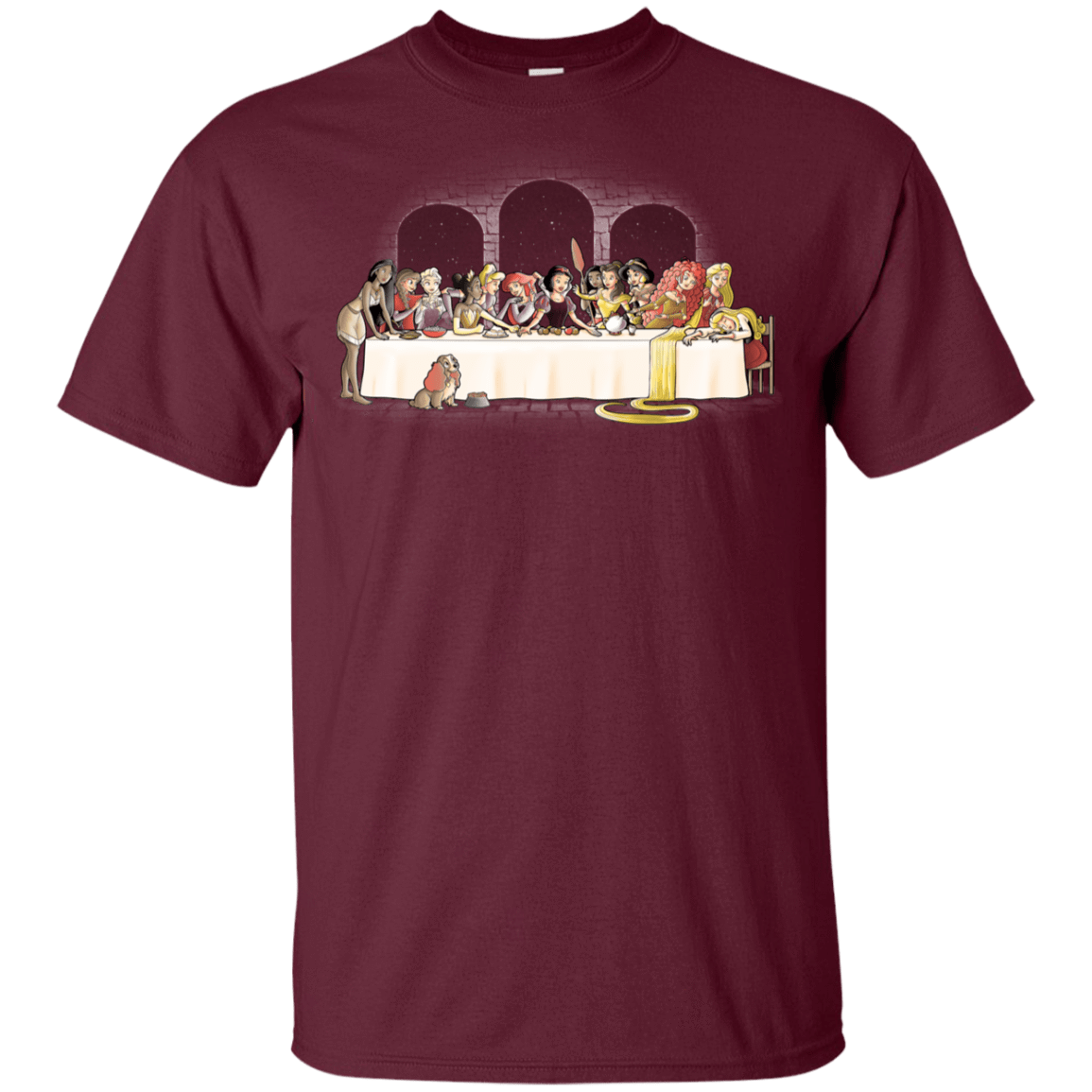 T-Shirts Maroon / YXS Princess Dinner (2) Youth T-Shirt