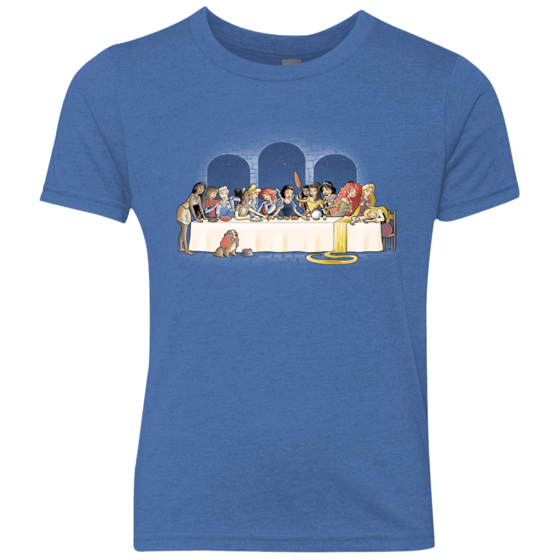 T-Shirts Vintage Royal / YXS Princess Dinner (2) Youth Triblend T-Shirt