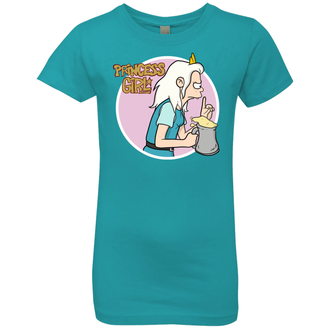 T-Shirts Tahiti Blue / YXS Princess Girl Girls Premium T-Shirt