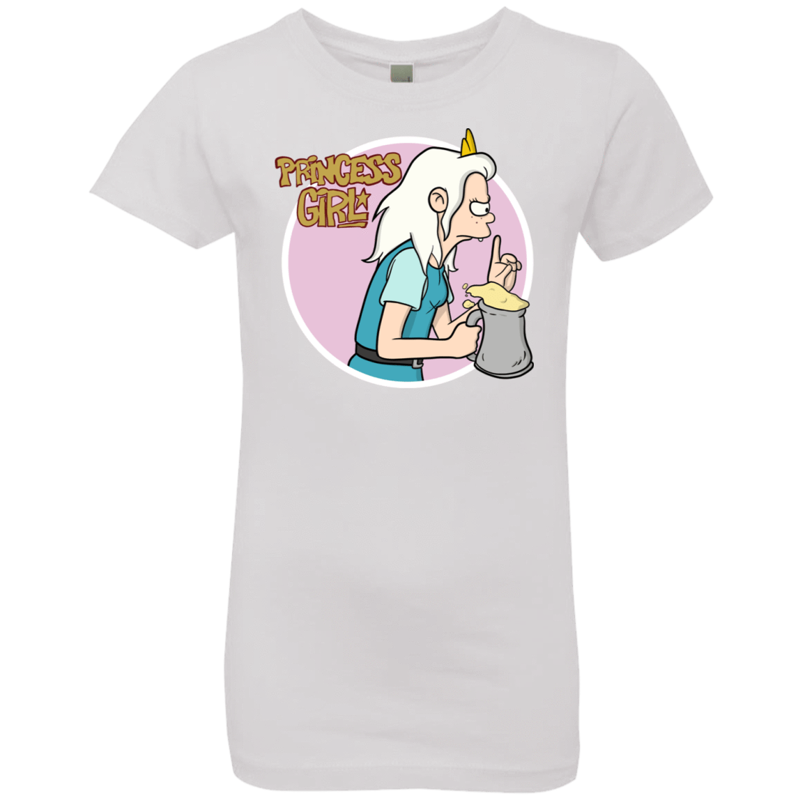 T-Shirts White / YXS Princess Girl Girls Premium T-Shirt
