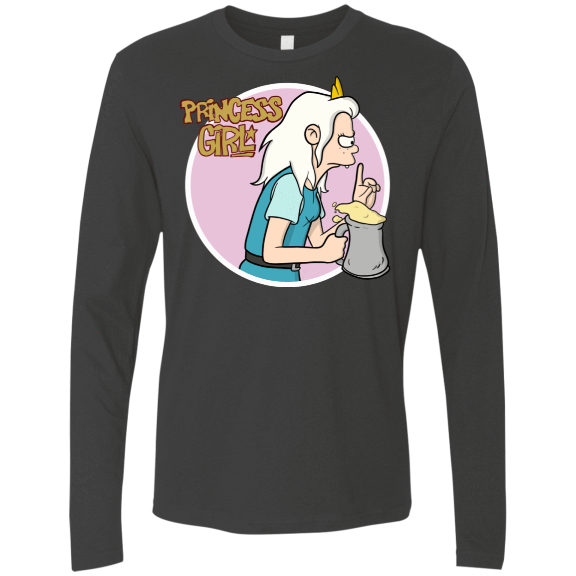 T-Shirts Heavy Metal / S Princess Girl Men's Premium Long Sleeve