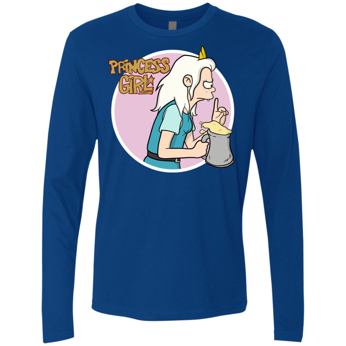 T-Shirts Royal / S Princess Girl Men's Premium Long Sleeve