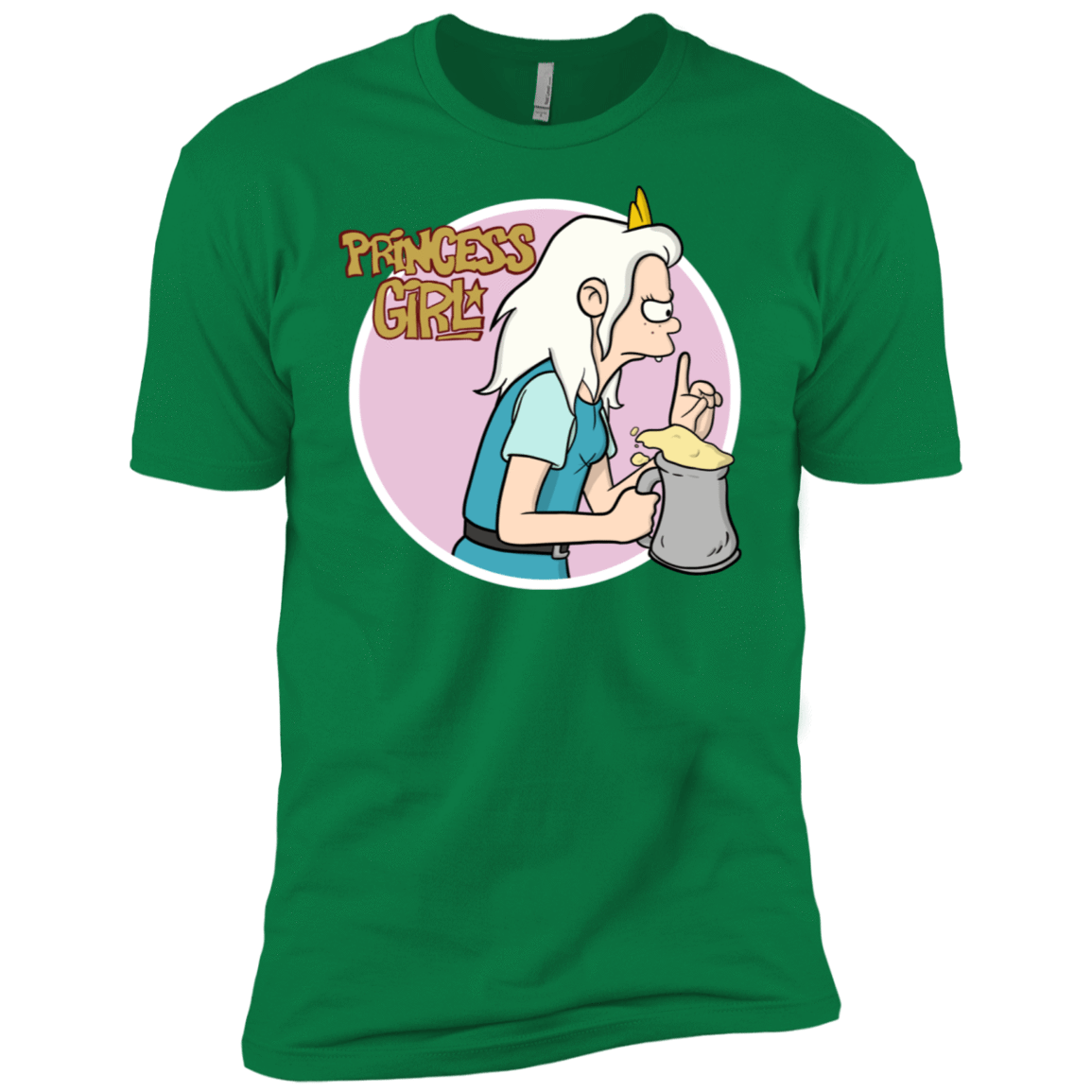 T-Shirts Kelly Green / X-Small Princess Girl Men's Premium T-Shirt