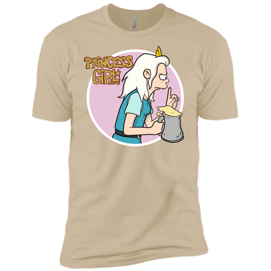 T-Shirts Sand / X-Small Princess Girl Men's Premium T-Shirt