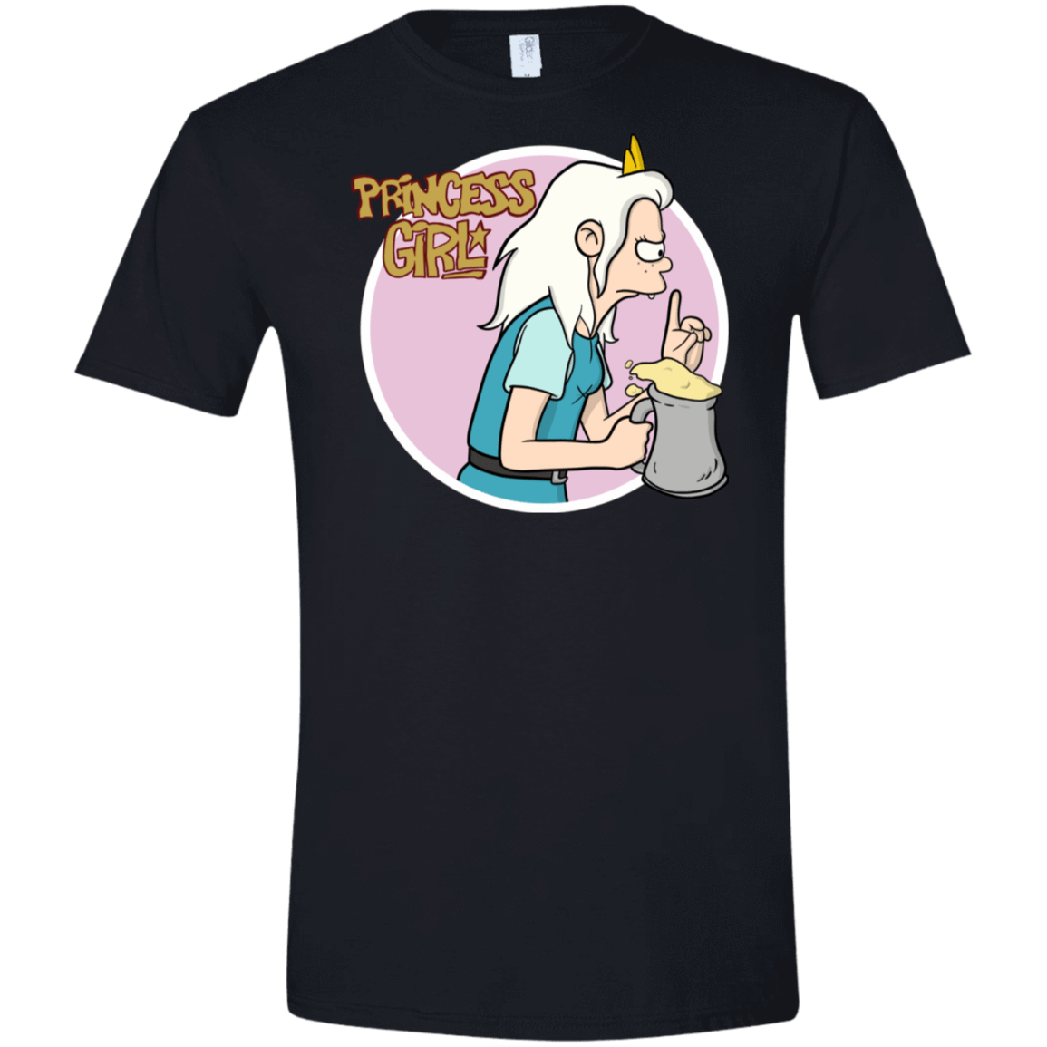 T-Shirts Black / X-Small Princess Girl Men's Semi-Fitted Softstyle