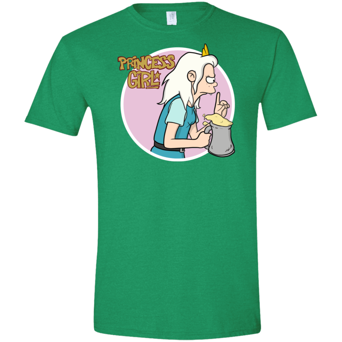 T-Shirts Heather Irish Green / S Princess Girl Men's Semi-Fitted Softstyle