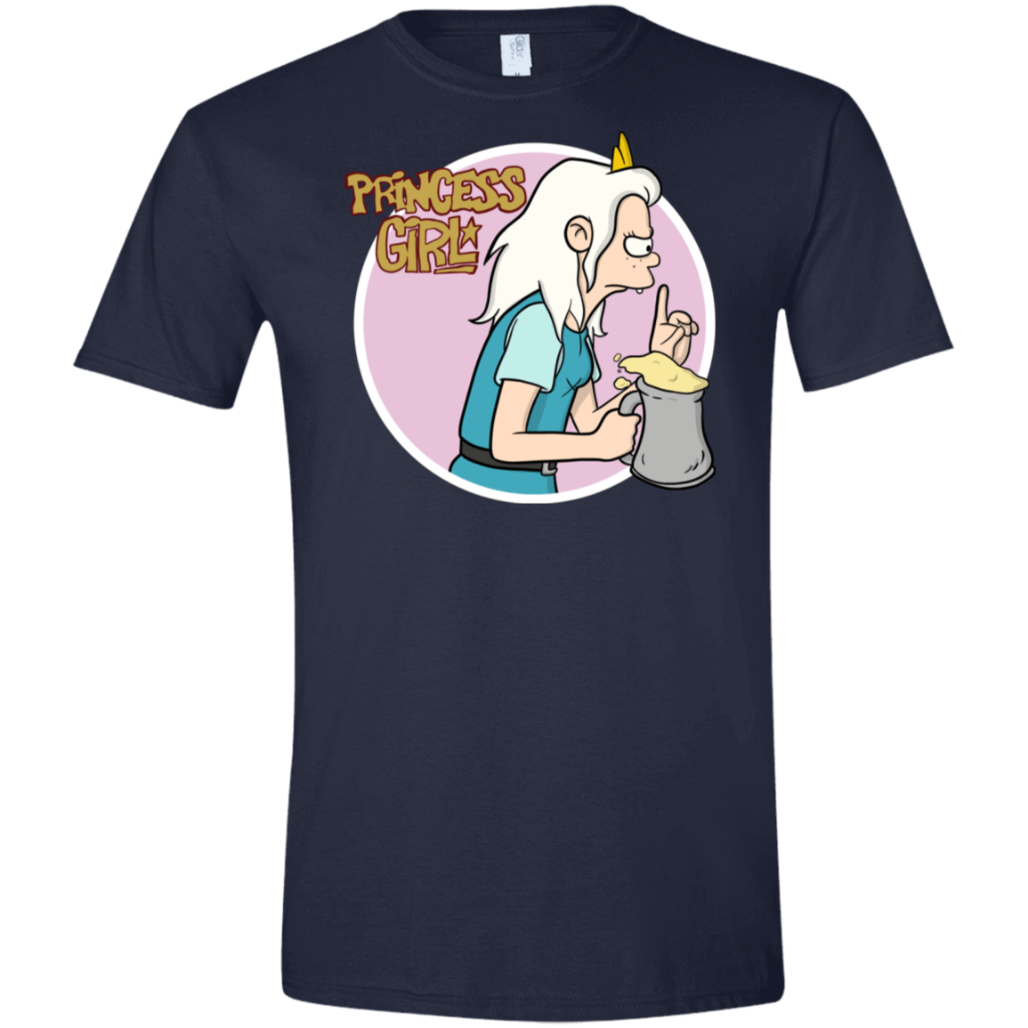 T-Shirts Navy / X-Small Princess Girl Men's Semi-Fitted Softstyle