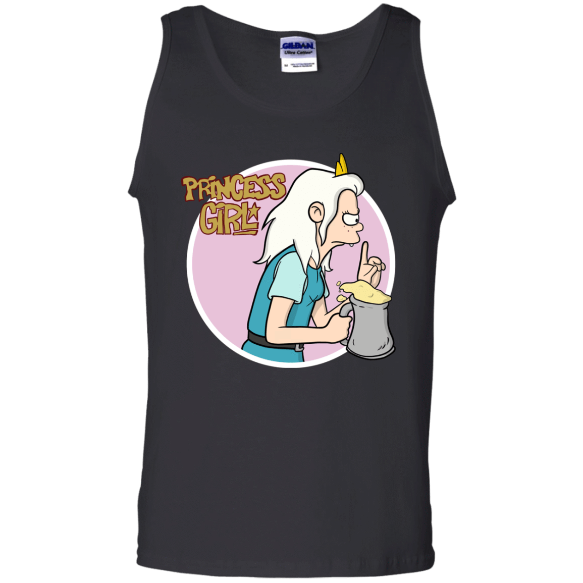T-Shirts Black / S Princess Girl Men's Tank Top