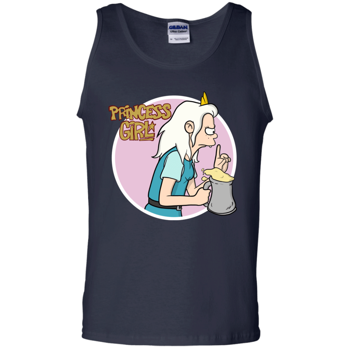T-Shirts Navy / S Princess Girl Men's Tank Top