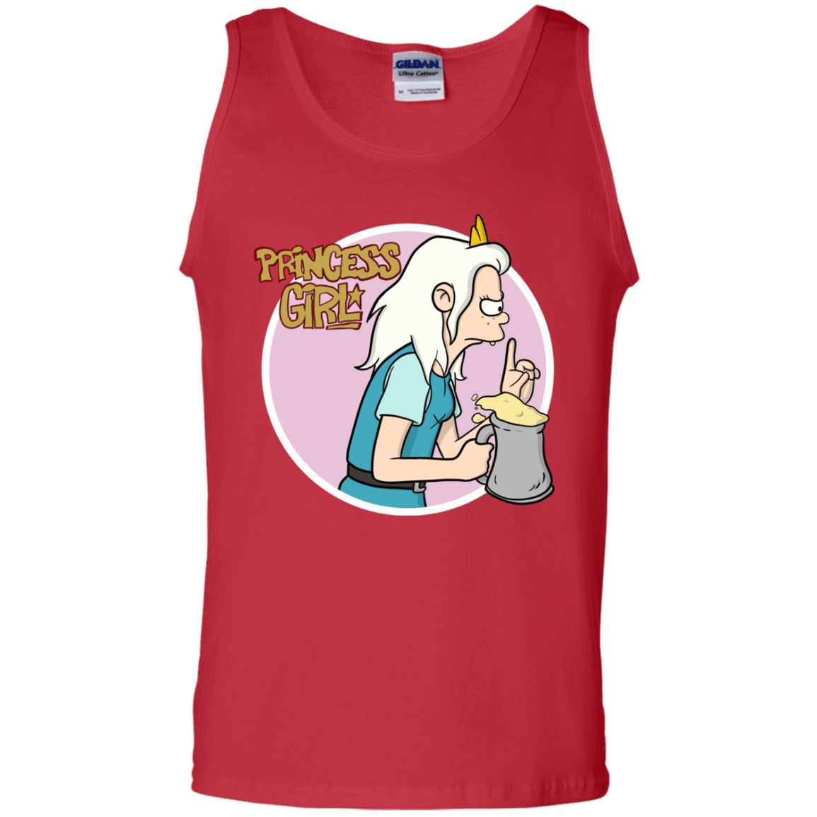 T-Shirts Red / S Princess Girl Men's Tank Top