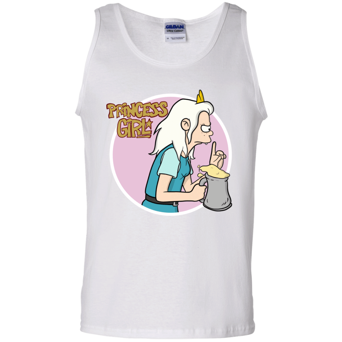 T-Shirts White / S Princess Girl Men's Tank Top