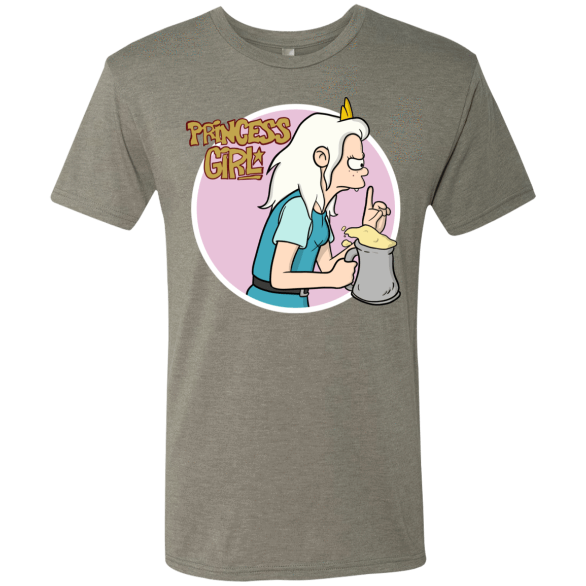 T-Shirts Venetian Grey / S Princess Girl Men's Triblend T-Shirt