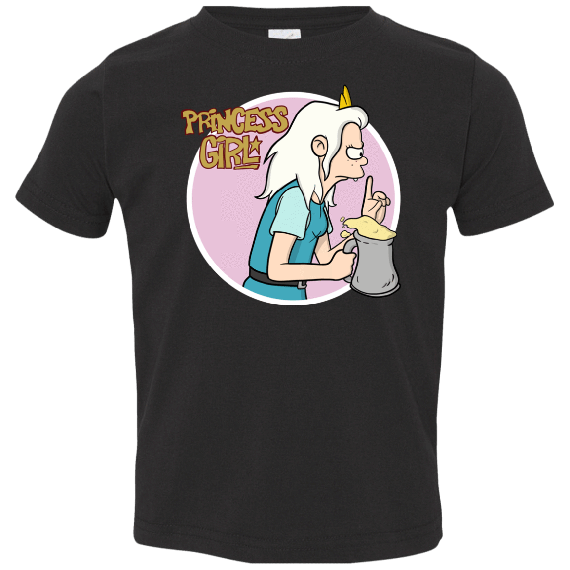 T-Shirts Black / 2T Princess Girl Toddler Premium T-Shirt