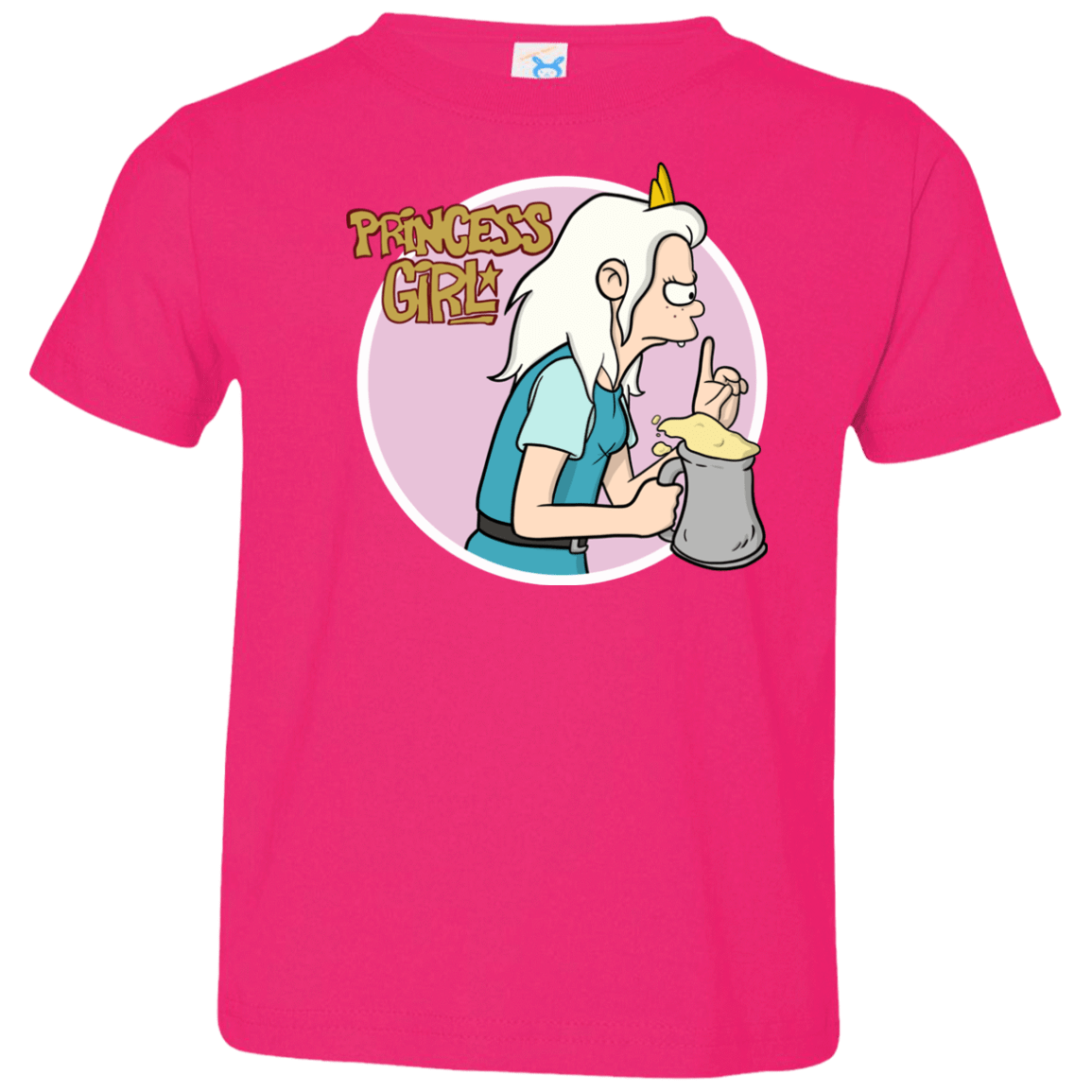 T-Shirts Hot Pink / 2T Princess Girl Toddler Premium T-Shirt